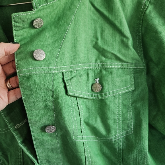 D & Co green denim jacket Size XXL - Picture 2 of 16